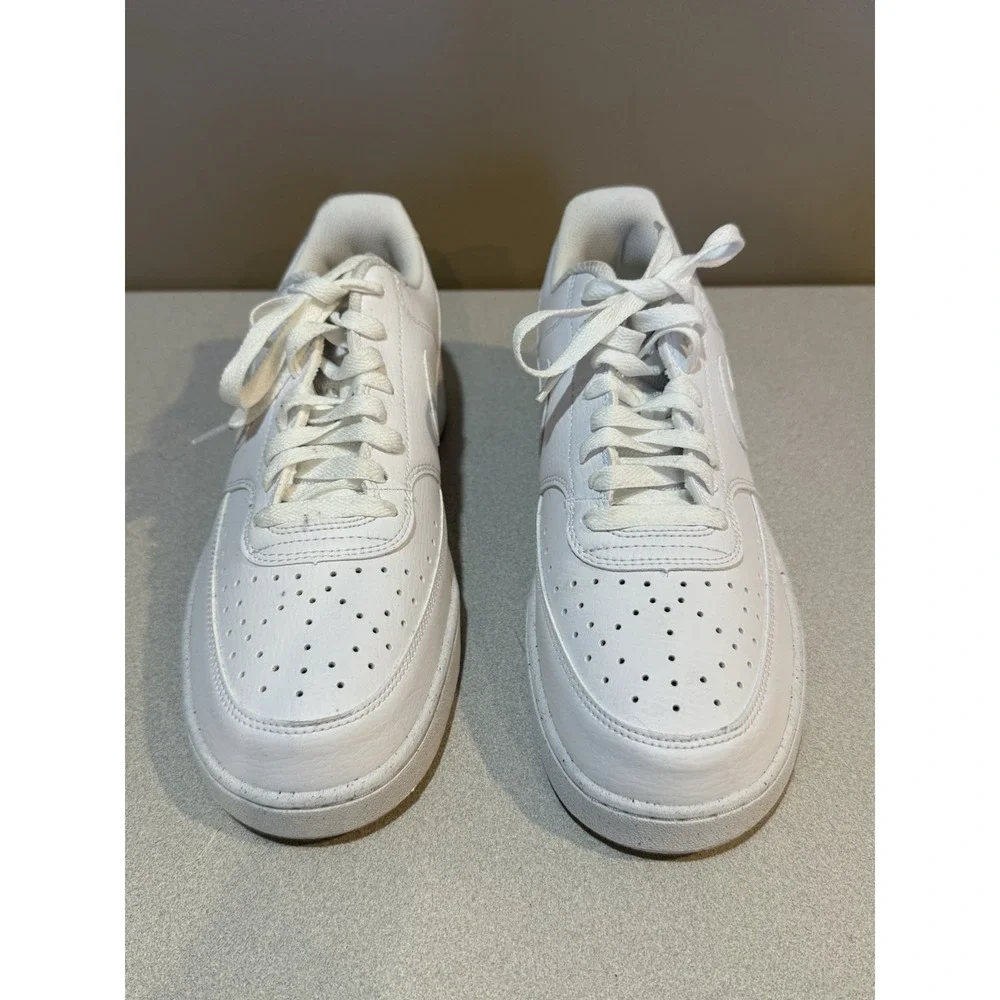 Nike Court Vision Low Men‎ Shoes Size 10.5 Triple White 020709 LN2